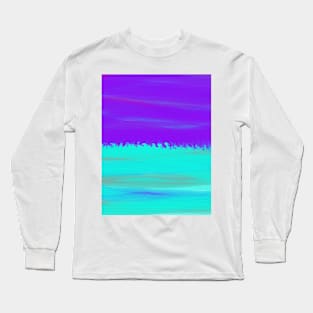 "Horizon" - Digital Psychedelic Design Long Sleeve T-Shirt